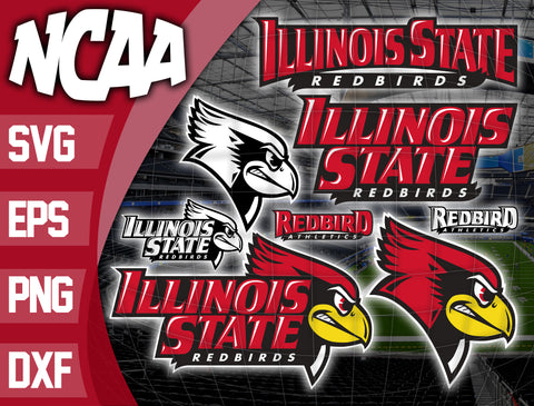 Bundle Logo Illinois State Redbirds svg eps dxf png file