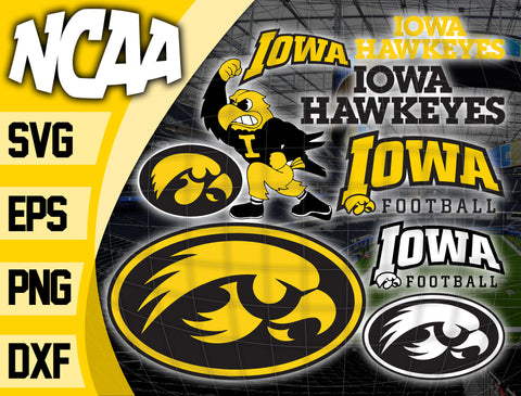 Bundle Logo Iowa Hawkeyes svg eps dxf png file