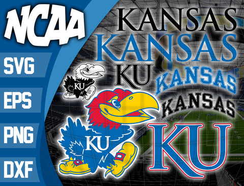 Bundle Logo Kansas Jayhawks svg eps dxf png file