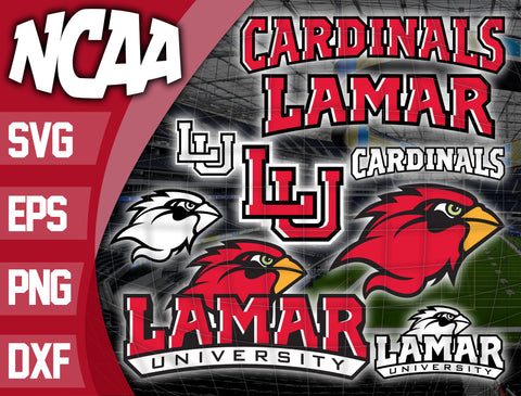 Bundle Logo Lamar Cardinals svg eps dxf png file
