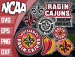Bundle Logo Louisiana Ragin Cajuns svg eps dxf png file