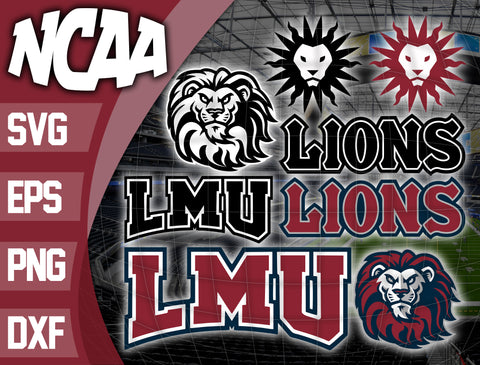 Bundle Logo Loyola Marymount Lions svg eps dxf png file