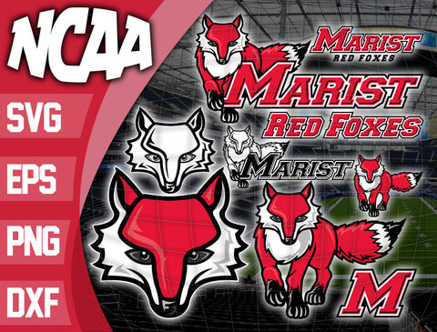 Bundle Logo Marist Red Foxes svg eps dxf png file
