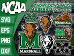 Bundle Logo Marshall Thundering Herd svg eps dxf png file