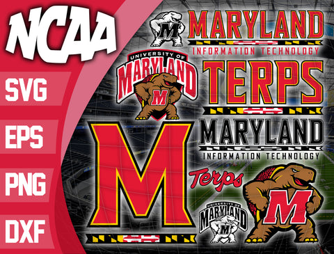 Bundle Logo Maryland Terrapins svg eps dxf png file