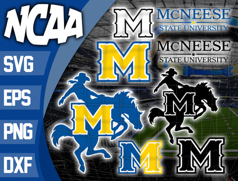 Bundle Logo McNeese State Cowboys svg eps dxf png file