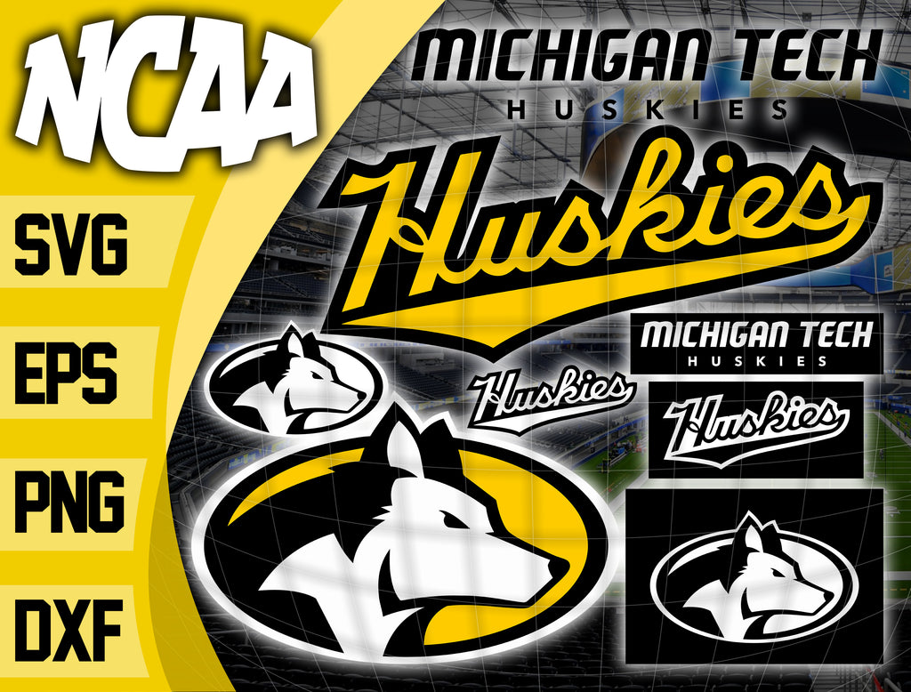 Bundle Logo Michigan Tech Huskies svg eps dxf png file , Bundle NCAA ...
