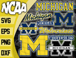 Bundle Logo Michigan Wolverines svg eps dxf png file