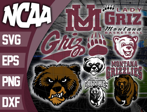 Bundle Logo Montana Grizzlies svg eps dxf png file