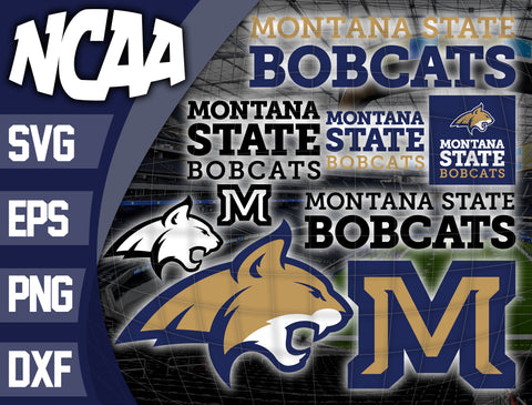 Bundle Logo Montana State Bobcats svg eps dxf png file