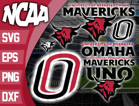 Bundle Logo Nebraska-Omaha Mavericks svg eps dxf png file