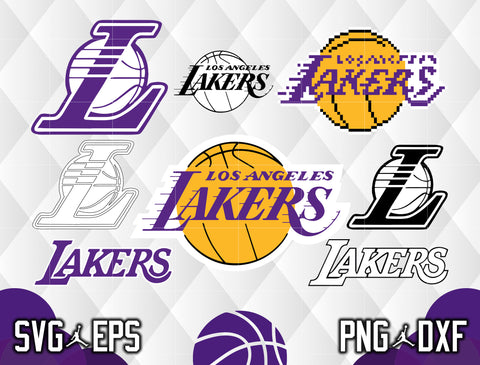 Bundle Los Angeles Lakers Logo svg eps dxf png file