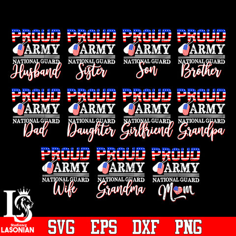 Grandma Proud army national guard svg eps png dxf file