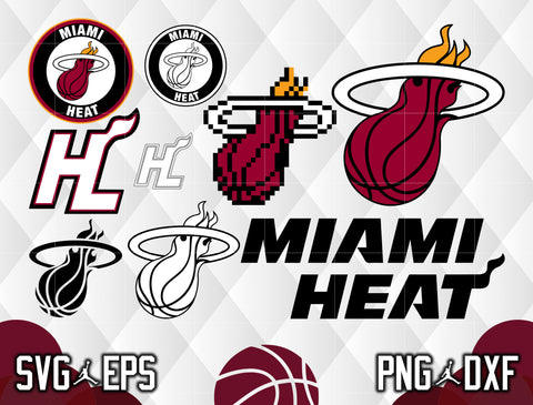 Bundle Miami Heat Logo svg eps dxf png file