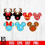 Bundle Mickey Mouse Minnie ,Christmas svg eps dxf png file