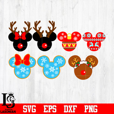 Bundle Mickey Mouse Minnie ,Christmas svg eps dxf png file
