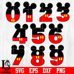 Bundle Mickey Mouse Numbers 10 Svg Dxf Eps Png file