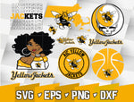 Bundle NCAA Random Vector AIC Yellow Jackets svg eps dxf png file
