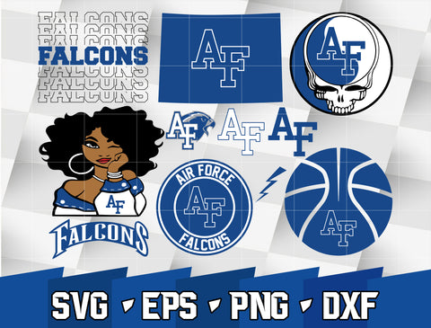 Bundle NCAA Random Vector Air Force Falcons svg eps dxf png file