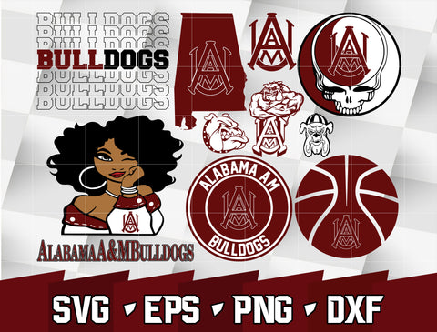 Bundle NCAA Random Vector Alabama A&M Bulldogs svg eps dxf png file