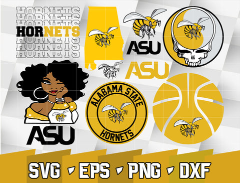 Bundle NCAA Random Vector Alabama State Hornets svg eps dxf png file