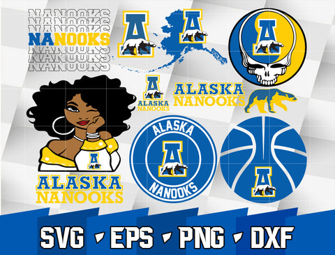 Bundle NCAA Random Vector Alaska Nanooks svg eps dxf png file