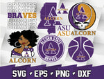 Bundle NCAA Random Vector Alcorn State Braves svg eps dxf png file