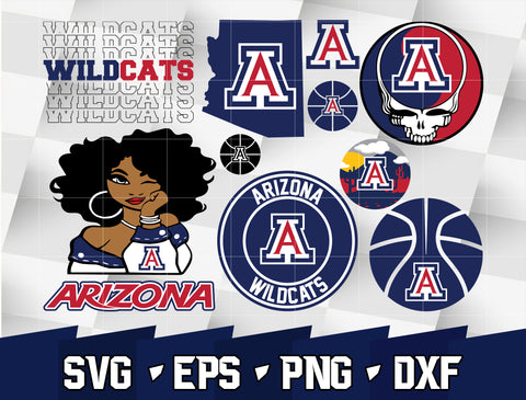 Bundle NCAA Random Vector Arizona Wildcats svg eps dxf png file