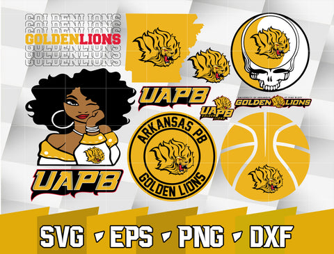 Bundle NCAA Random Vector Arkansas-PB Golden Lions svg eps dxf png file