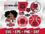Bundle NCAA Random Vector Arkansas State Red Wolves svg eps dxf png file