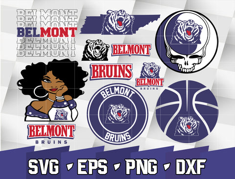 Bundle NCAA Random Vector Belmont Bruins svg eps dxf png file