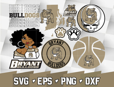 Bundle NCAA Random Vector Bryant Bulldogs svg eps dxf png file