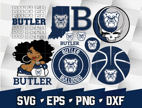 Bundle NCAA Random Vector Butler Bulldog svg eps dxf png file