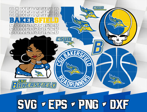 Bundle NCAA Random Vector CSU Bakersfield Roadrunners svg eps dxf png file