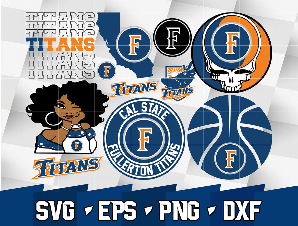 Bundle NCAA Random Vector Cal State Fullerton Titans svg eps dxf png f ...