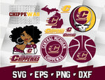 Bundle NCAA Random Vector Central Michigan Chippewas svg eps dxf png file