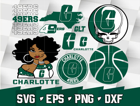 Bundle NCAA Random Vector Charlotte 49ers svg eps dxf png file