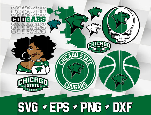 Bundle NCAA Random Vector Chicago State Cougars svg eps dxf png file ...