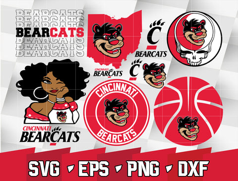 Bundle NCAA Random Vector Cincinnati Bearcats svg eps dxf png file