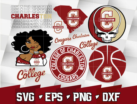 Bundle NCAA Random Vector College of Charleston Cougars svg eps dxf png file