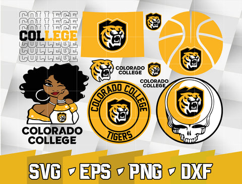 Bundle NCAA Random Vector Colorado College Tigers svg eps dxf png file