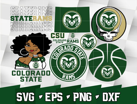 Bundle NCAA Random Vector Colorado State Rams svg eps dxf png file