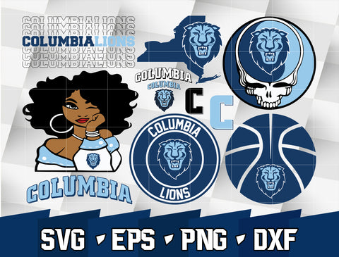Bundle NCAA Random Vector Columbia Lions svg eps dxf png file