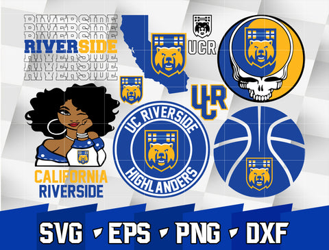 Bundle NCAA Random Vector UC Riverside Highlanders svg eps dxf png file