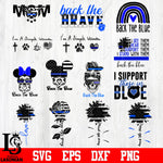Bundle Police, Mickey, Back The Blue, Sunflower, Mom, I'm A Simple Woman svg eps dxf png file