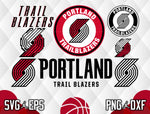 Bundle Portland Trail Blazers Logo svg eps dxf png file