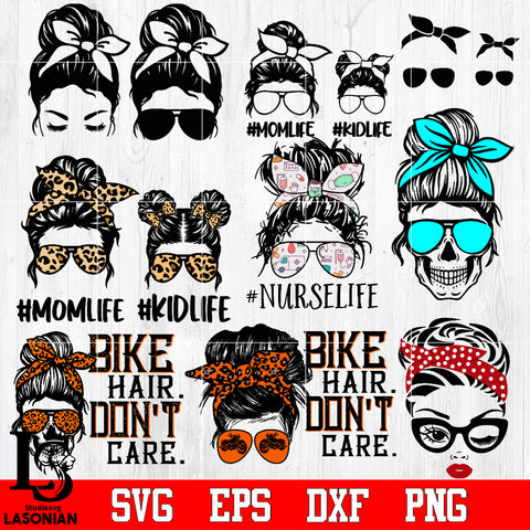 Bundle skull momlife Svg Dxf Eps Png file