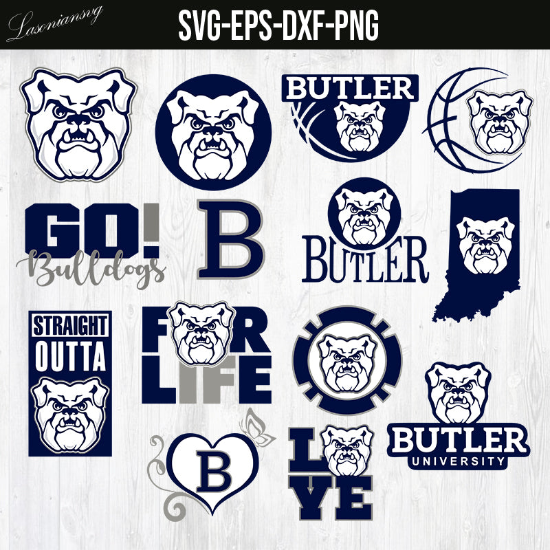 Butler University Sticker Butler Bulldogs, Butler University SVG file, PNG file, EPS file, DXF f ...