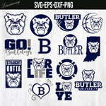 Butler Bulldogs, Butler University SVG file, PNG file, EPS file, DXF file