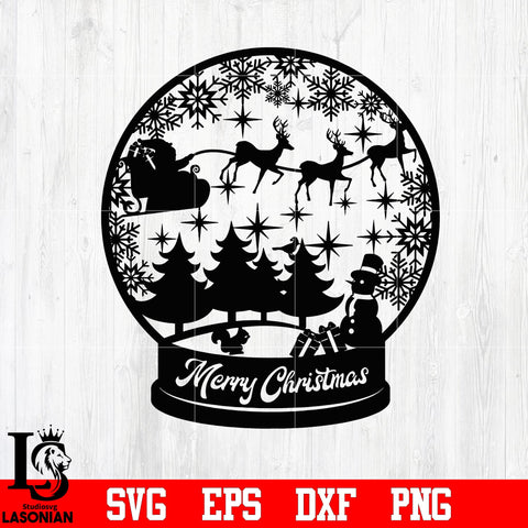 CHRISTMAS GLOBE in, Christmas ornaments, Christmas template svg eps dxf png file